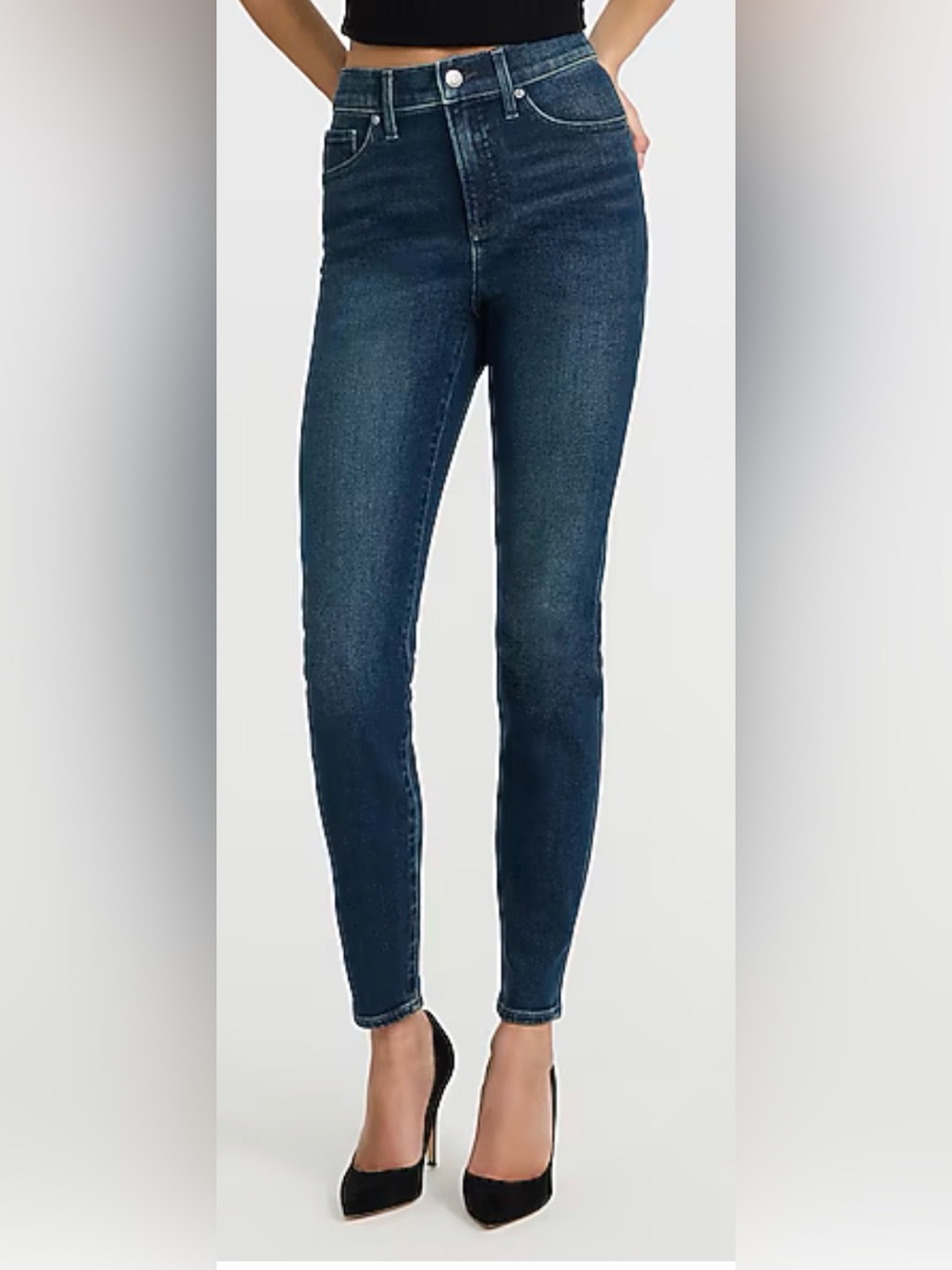 Express Dark Blue High-Rise Skinny Jeans - Women's